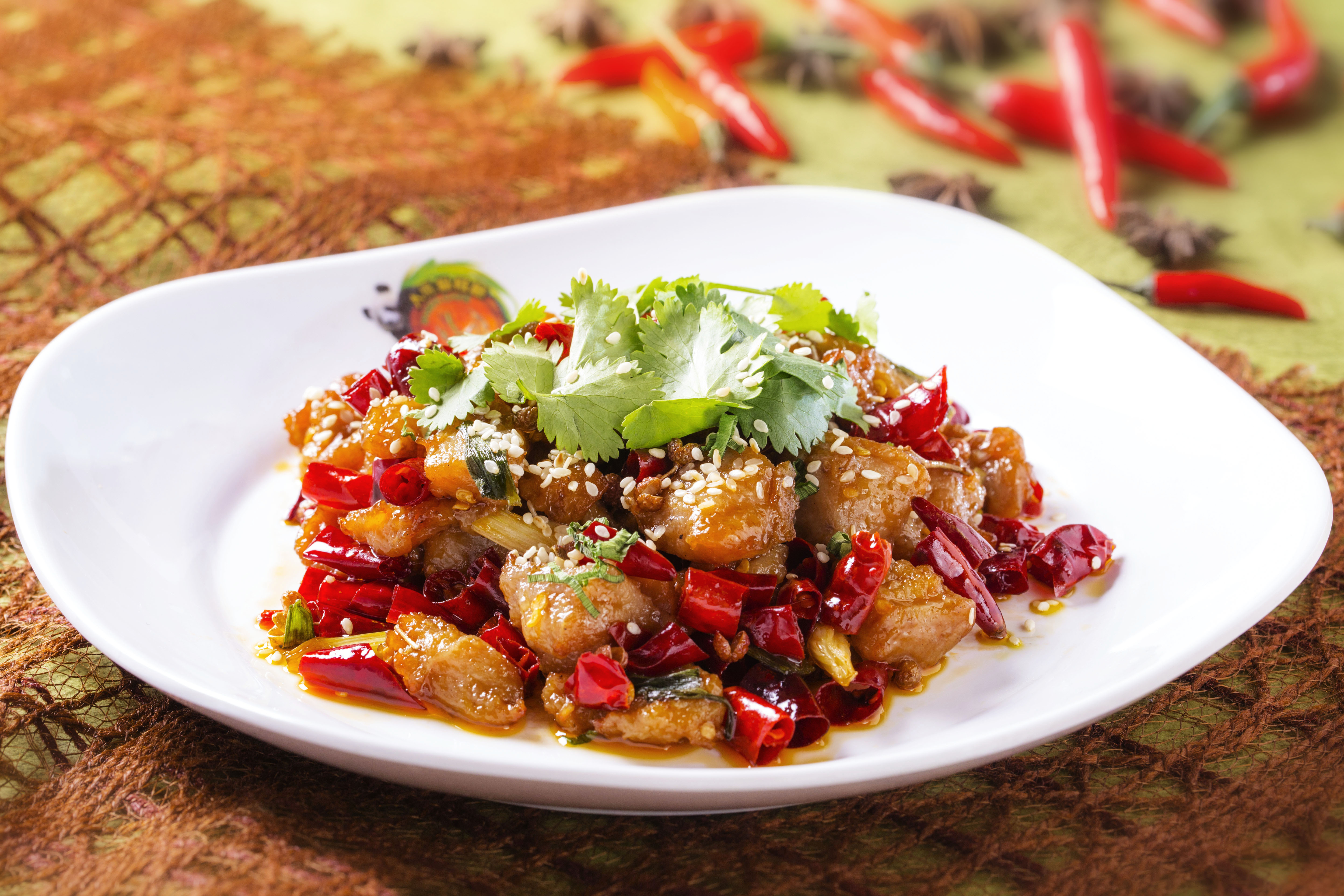 Sauteed Diced Chicken with Chili and Pepper in Sichuan Style