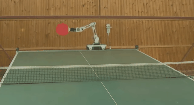 Robot plays Table Tennis against Humans
