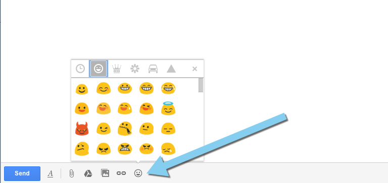 How to Add Emoticons inside your Email Body (in Gmail)