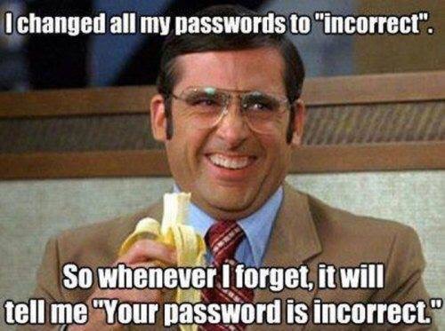 I Changed all My Passwords to “Incorrect”…