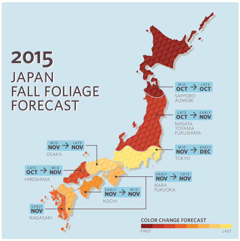 Japan Autumn Leaves Forecast 2015