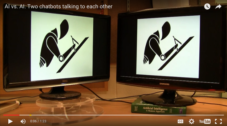 2 Chat Robots Talking to Each Other will Make you Laugh or Creep You Out!