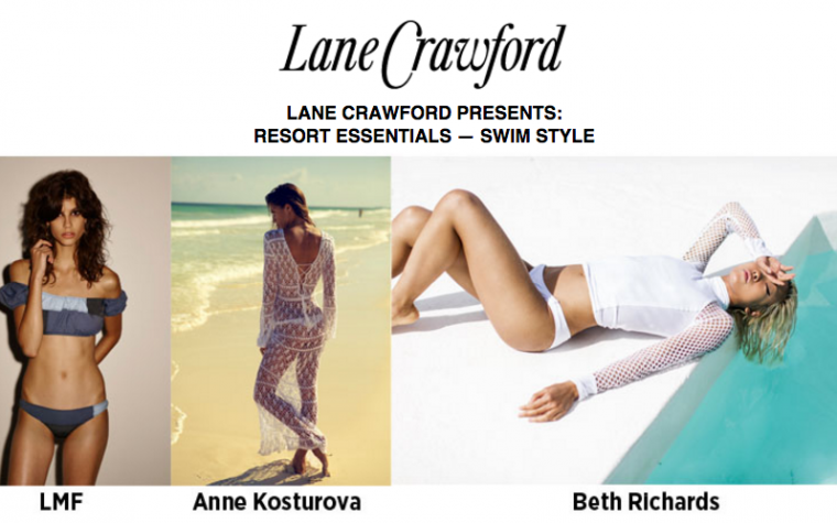 Lane Crawford Presents – Newest Swim Styles