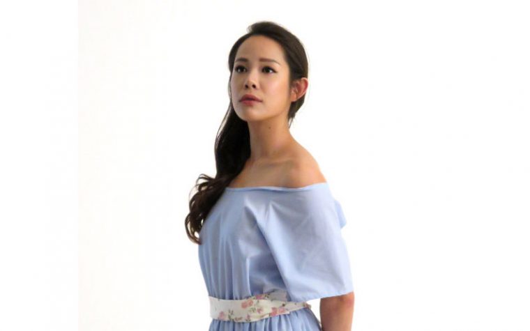 Rue Madam: Kate Yeung Wears Madame Shou Shou Off-Shoulder Dress
